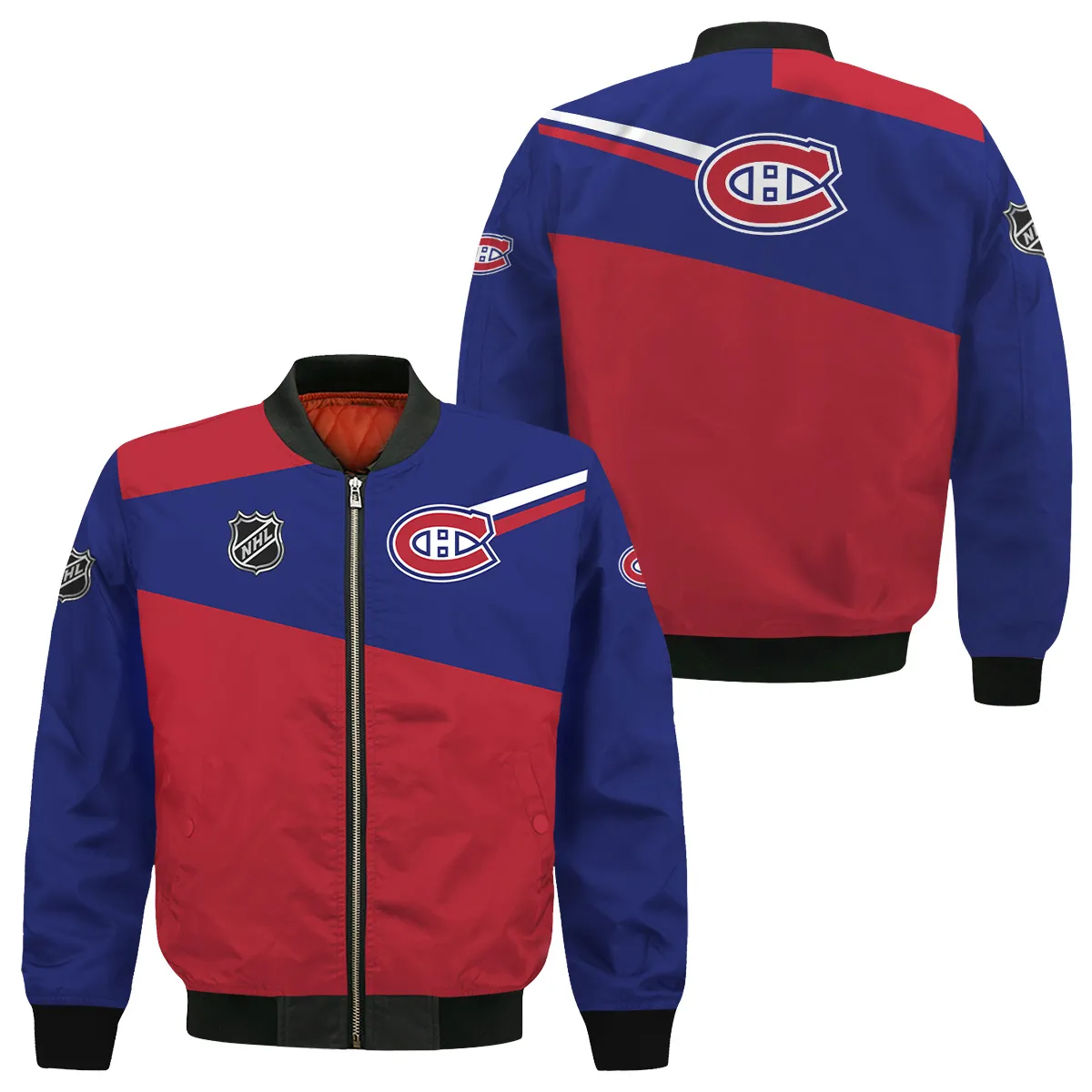 NHL Montreal Canadiens Exclusive All Over Prints Bomber Jacket MFY241114WJ02MCBB