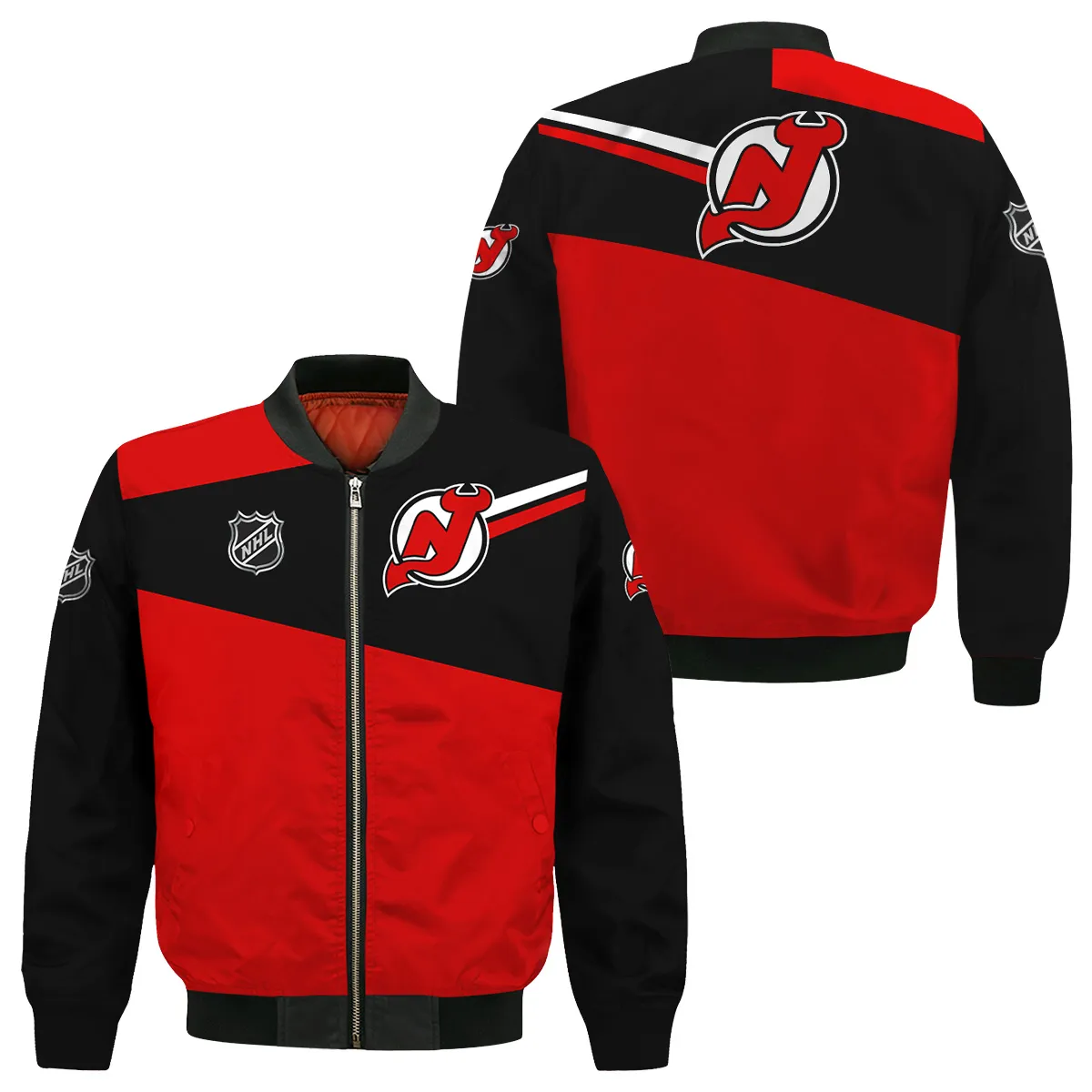 NHL New Jersey Devils Exclusive All Over Prints Bomber Jacket MFY241114WJ02NJDBB