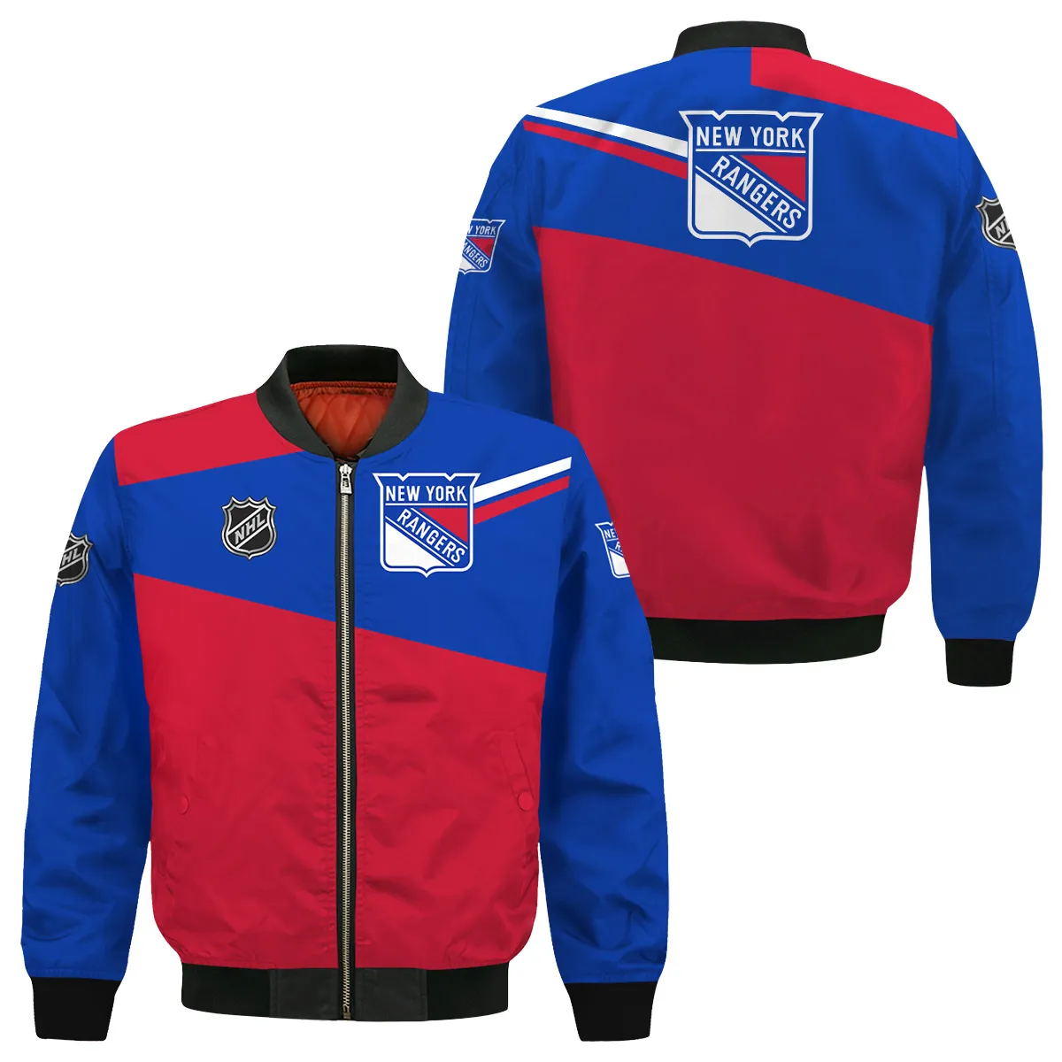 NHL New York Rangers Exclusive All Over Prints Bomber Jacket MFY241114WJ02NYRBB