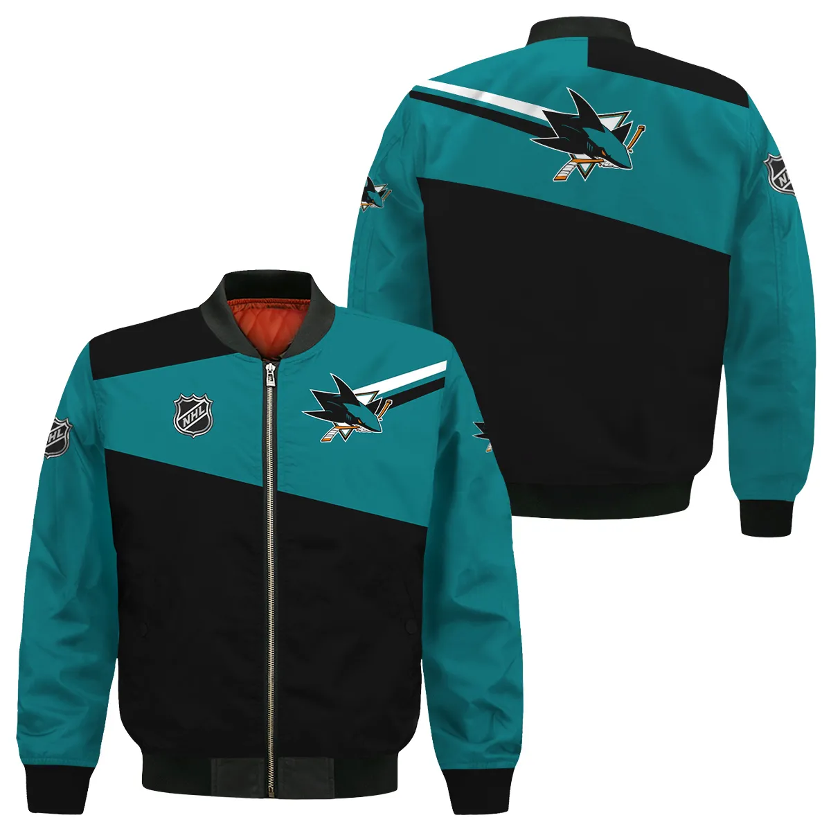 NHL San Jose Sharks Exclusive All Over Prints Bomber Jacket MFY241114WJ02SJSBB