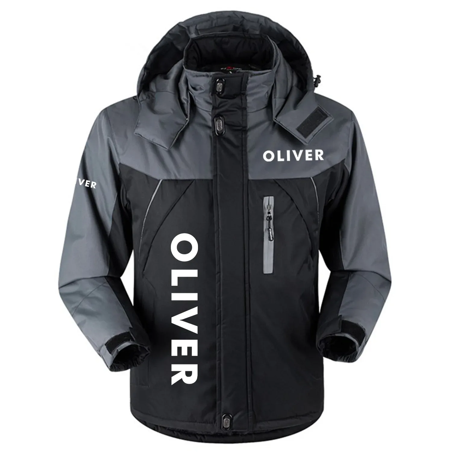 Oliver Exclusive Logo Outdoor Charging Suit Plush Thickened Cold Proof Wind Proof Waterproof Jacket Detachable Hood MFYTHCJ241112OTZ