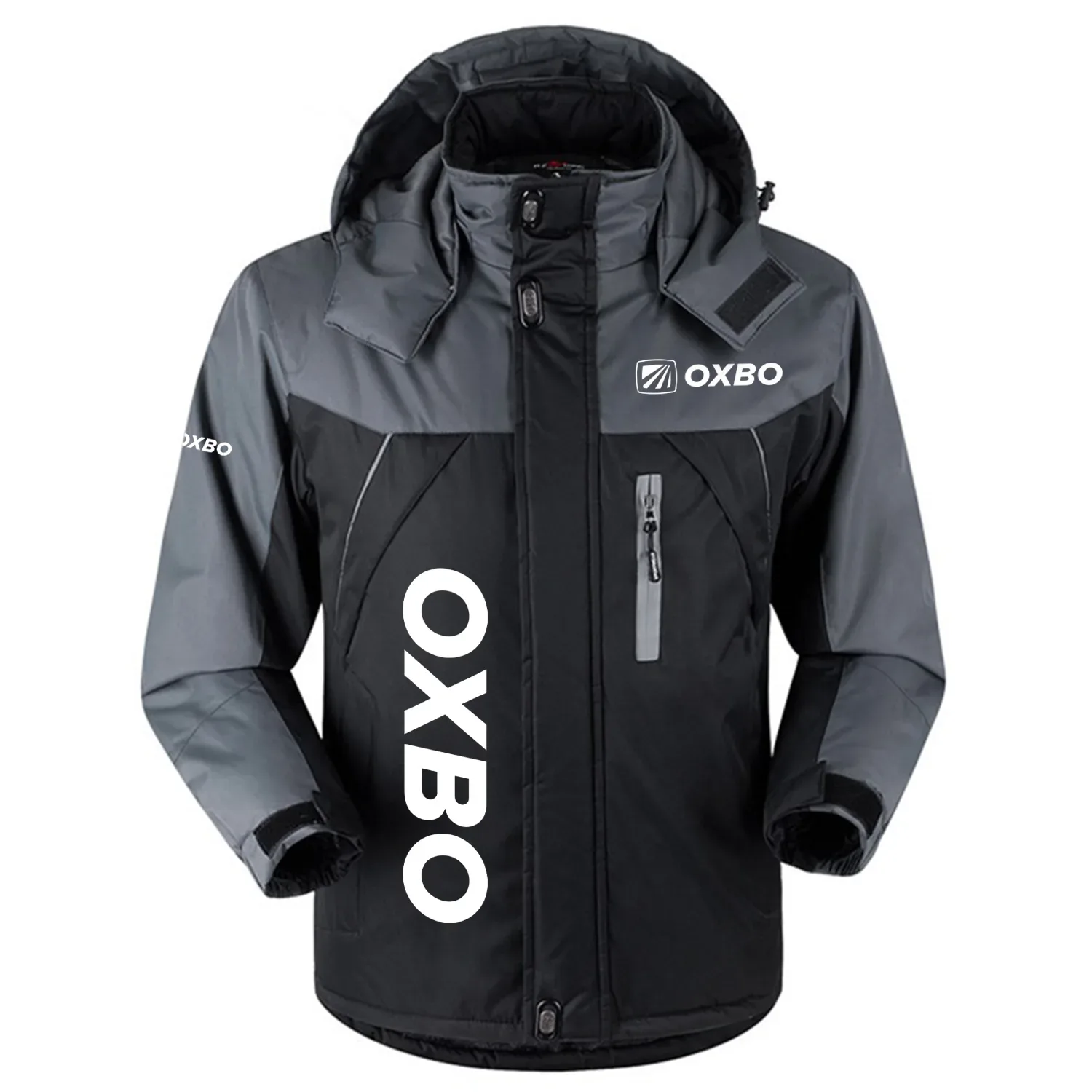 Oxbo Exclusive Logo Outdoor Charging Suit Plush Thickened Cold Proof Wind Proof Waterproof Jacket Detachable Hood MFYTHCJ241112OIZ