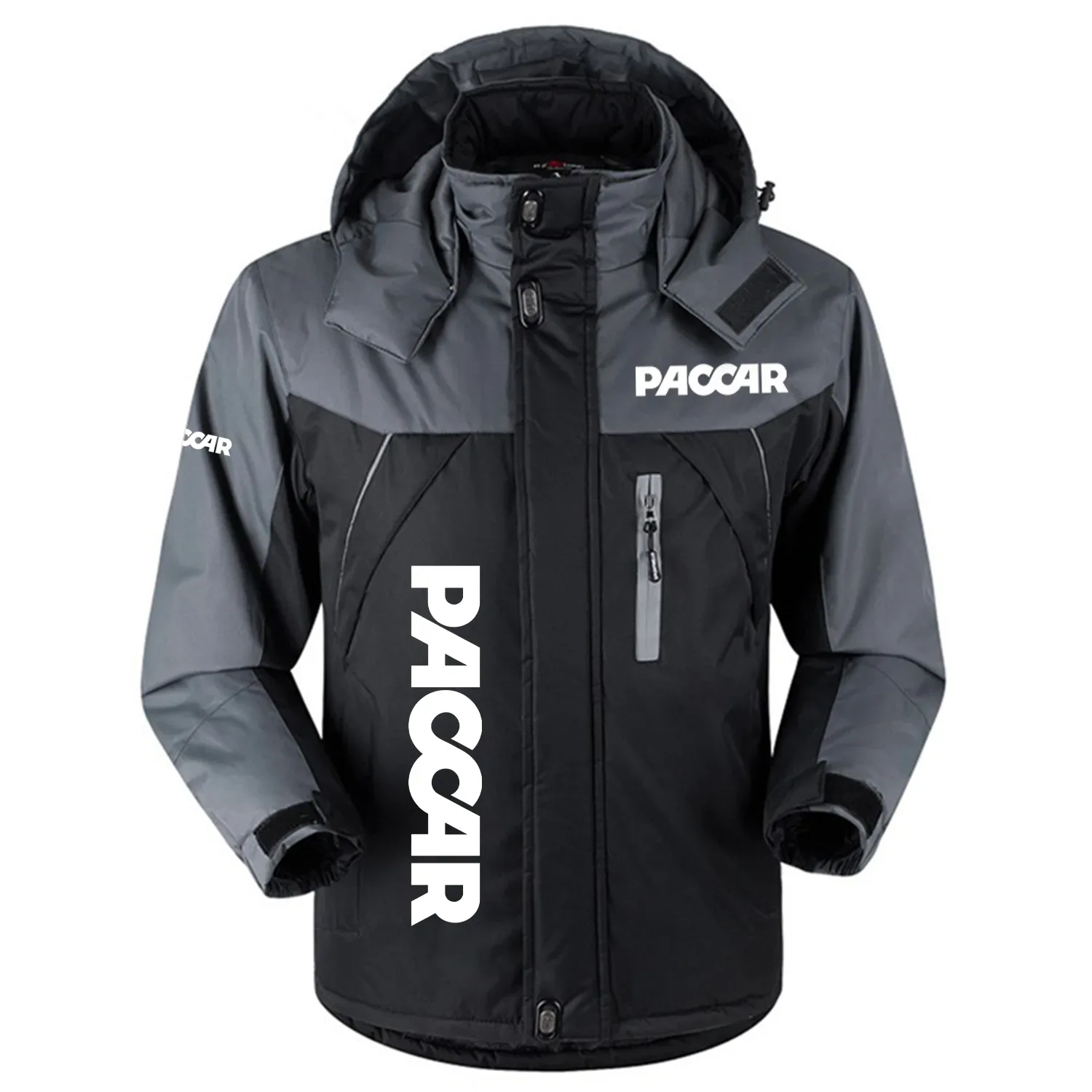 PACCAR Exclusive Logo Outdoor Charging Suit Plush Thickened Cold Proof Wind Proof Waterproof Jacket Detachable Hood MFYTHCJ241112PCZ