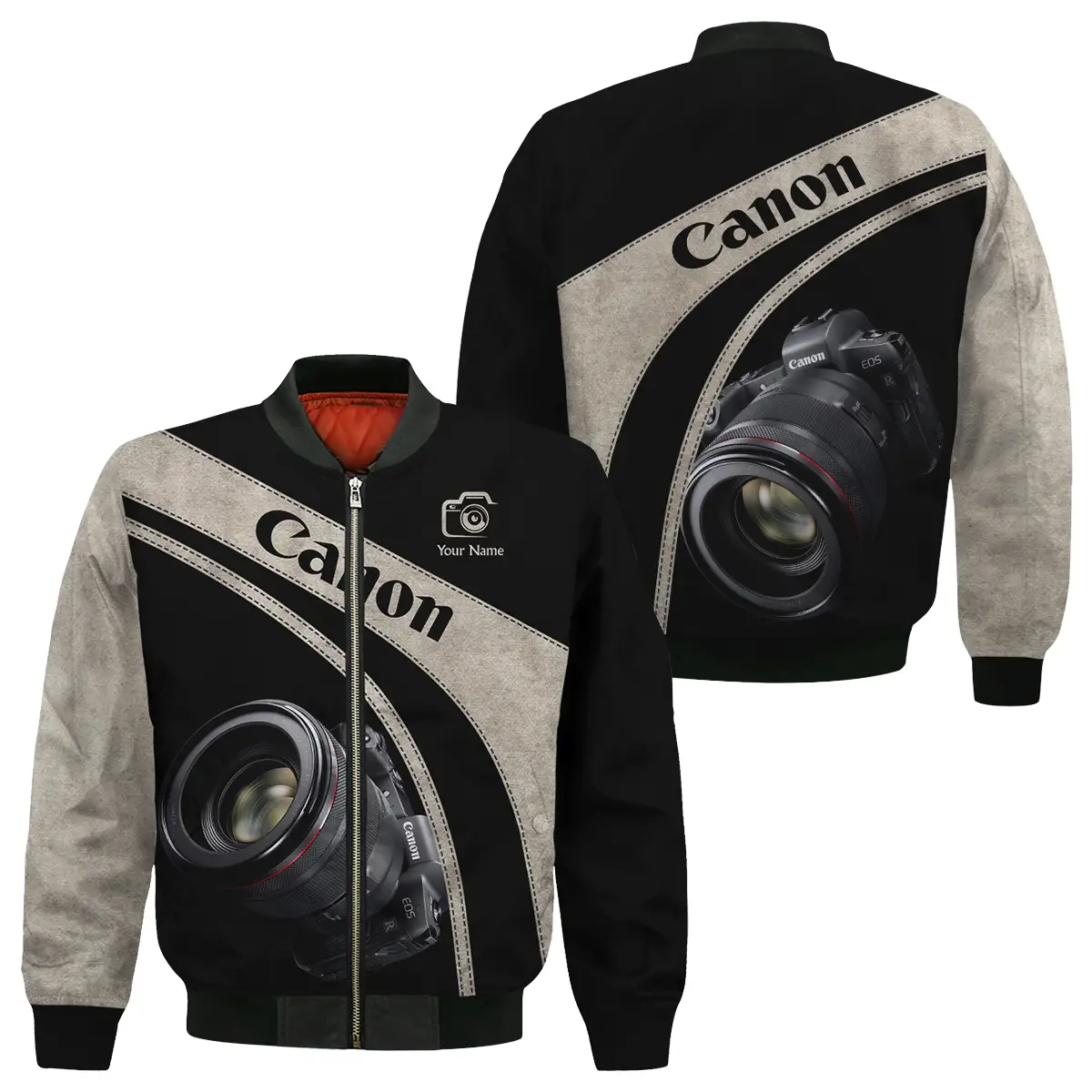 Personalized Gift Custom Name Canon Camera Photography All Over Prints Bomber Jacket BLPT91124A1CN