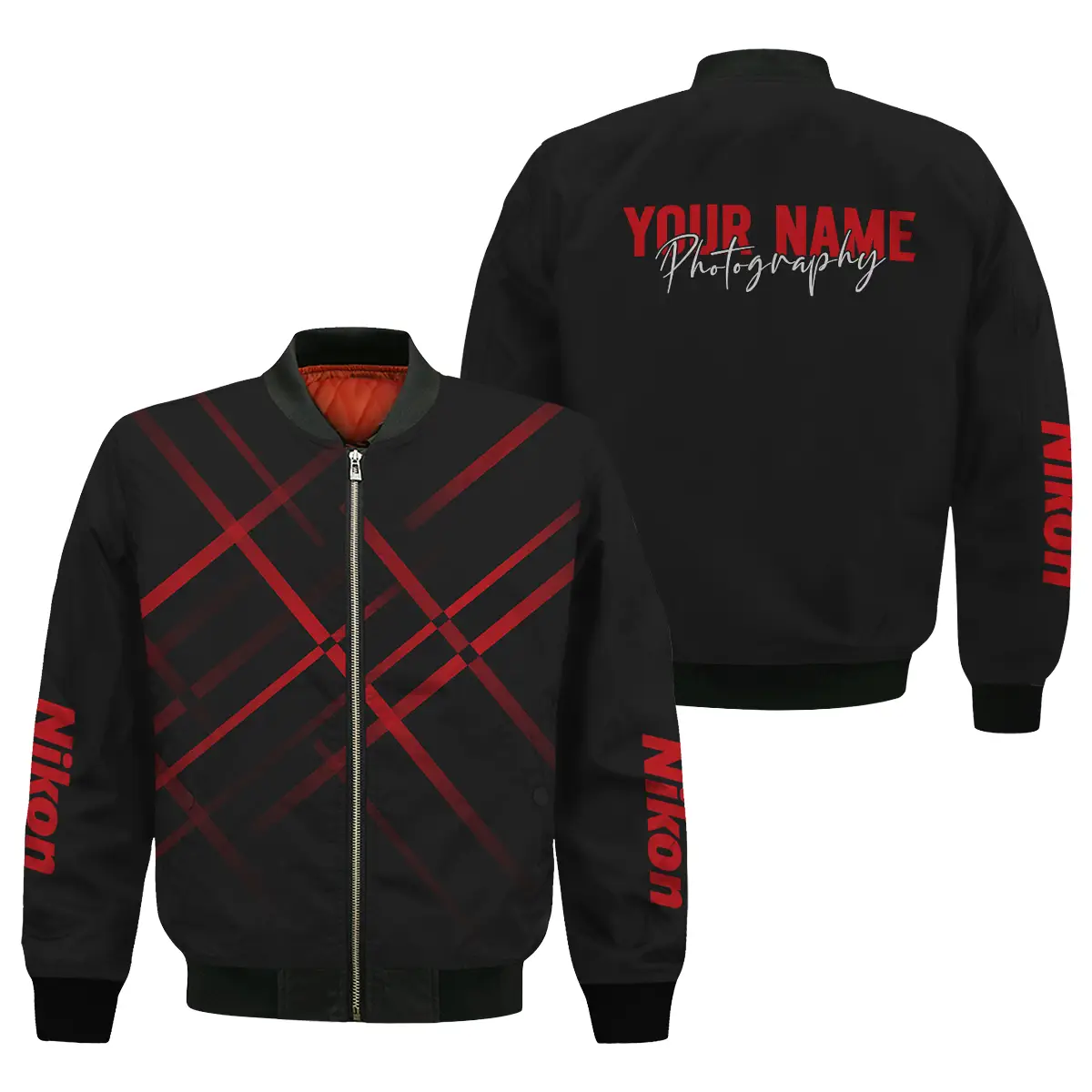 Personalized Gift Custom Name Nikon Camera Photography All Over Prints Bomber Jacket MFY241114A1NK1