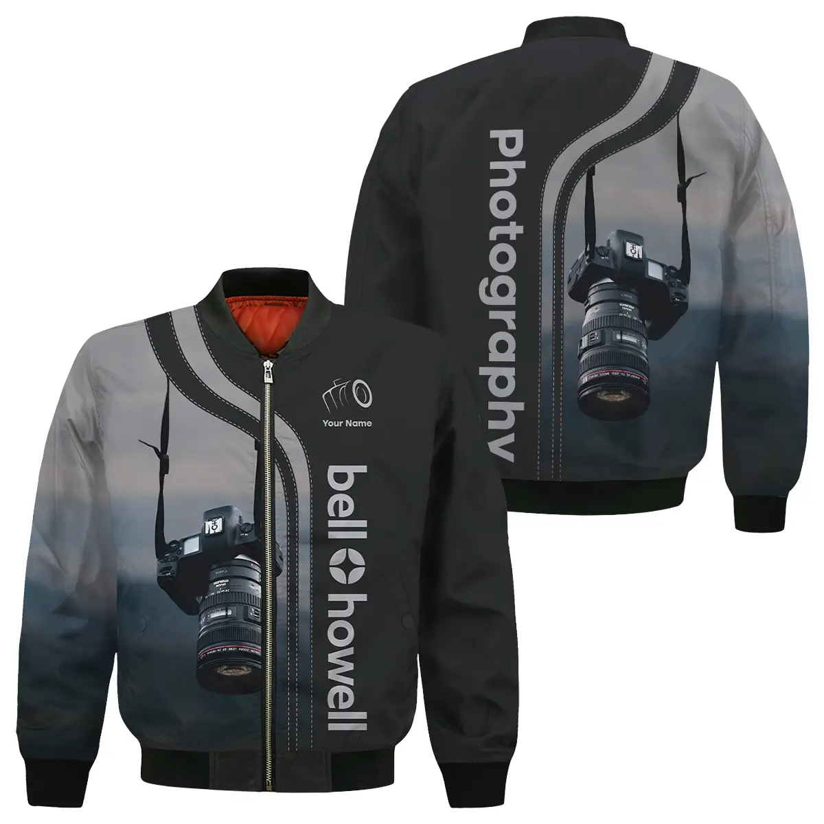 Personalized Gifts Custom Your Name Bell & Howell Photography Videography All Over Prints Bomber Jacket MFY241114A1BH