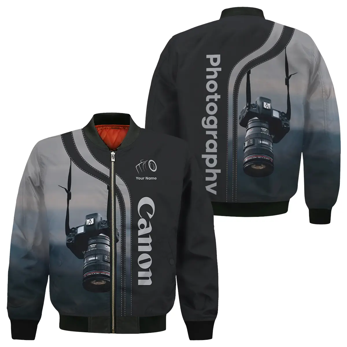 Personalized Gifts Custom Your Name Canon Photography Videography All Over Prints Bomber Jacket MFY241114A1CN