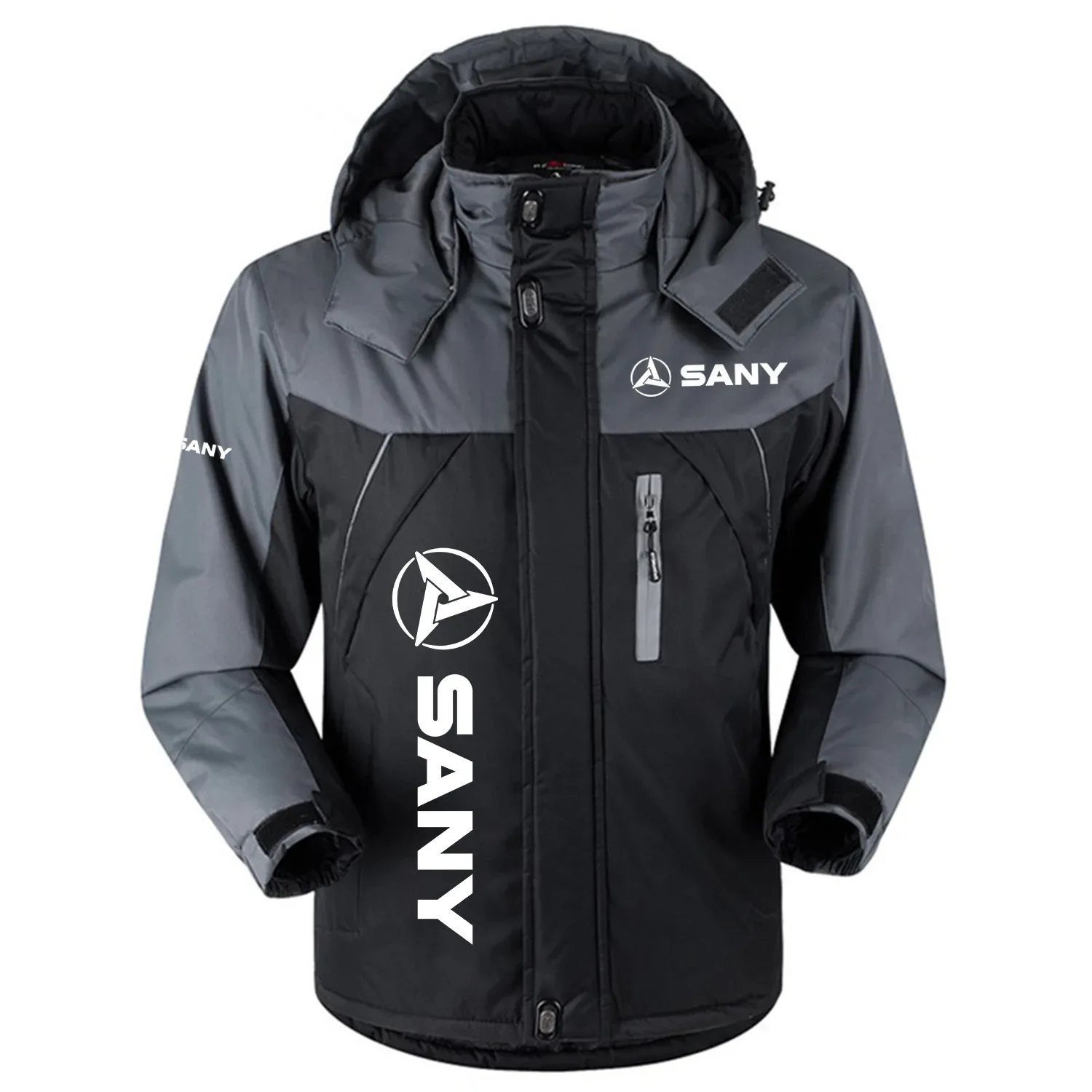 Sany Exclusive Logo Outdoor Charging Suit Plush Thickened Cold Proof Wind Proof Waterproof Jacket Detachable Hood MFYTHCJ241112SNZ