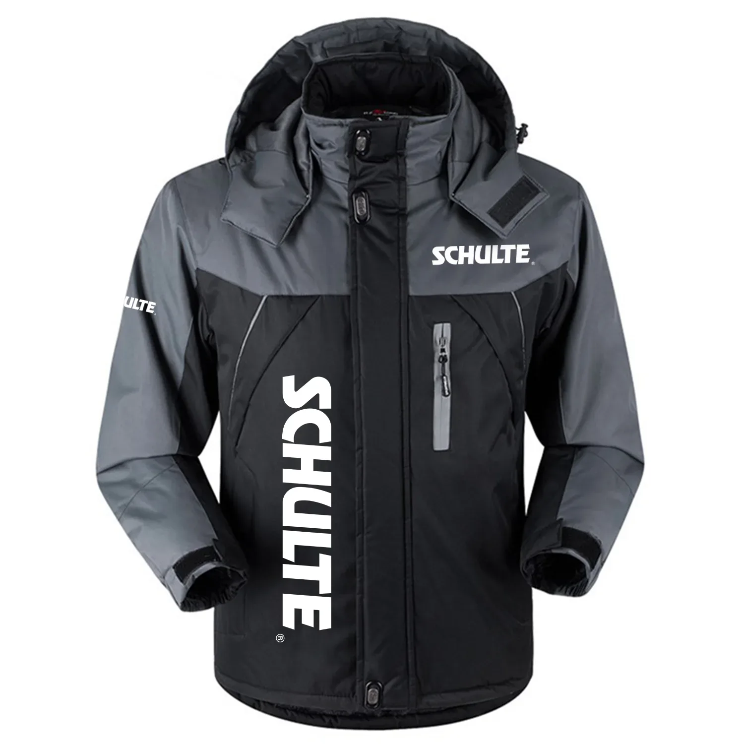 Schulte Industries Exclusive Logo Outdoor Charging Suit Plush Thickened Cold Proof Wind Proof Waterproof Jacket Detachable Hood MFYTHCJ241112SIZ