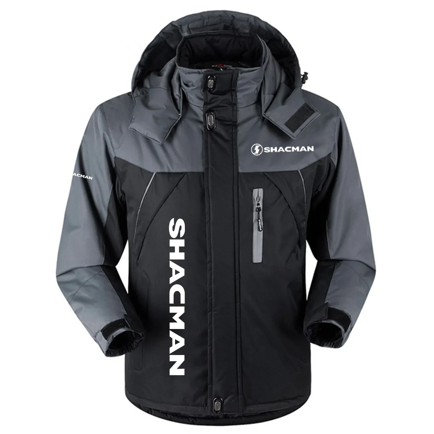 Shacman Exclusive Logo Outdoor Charging Suit Plush Thickened Cold Proof Wind Proof Waterproof Jacket Detachable Hood MFYTHCJ241112SMZ