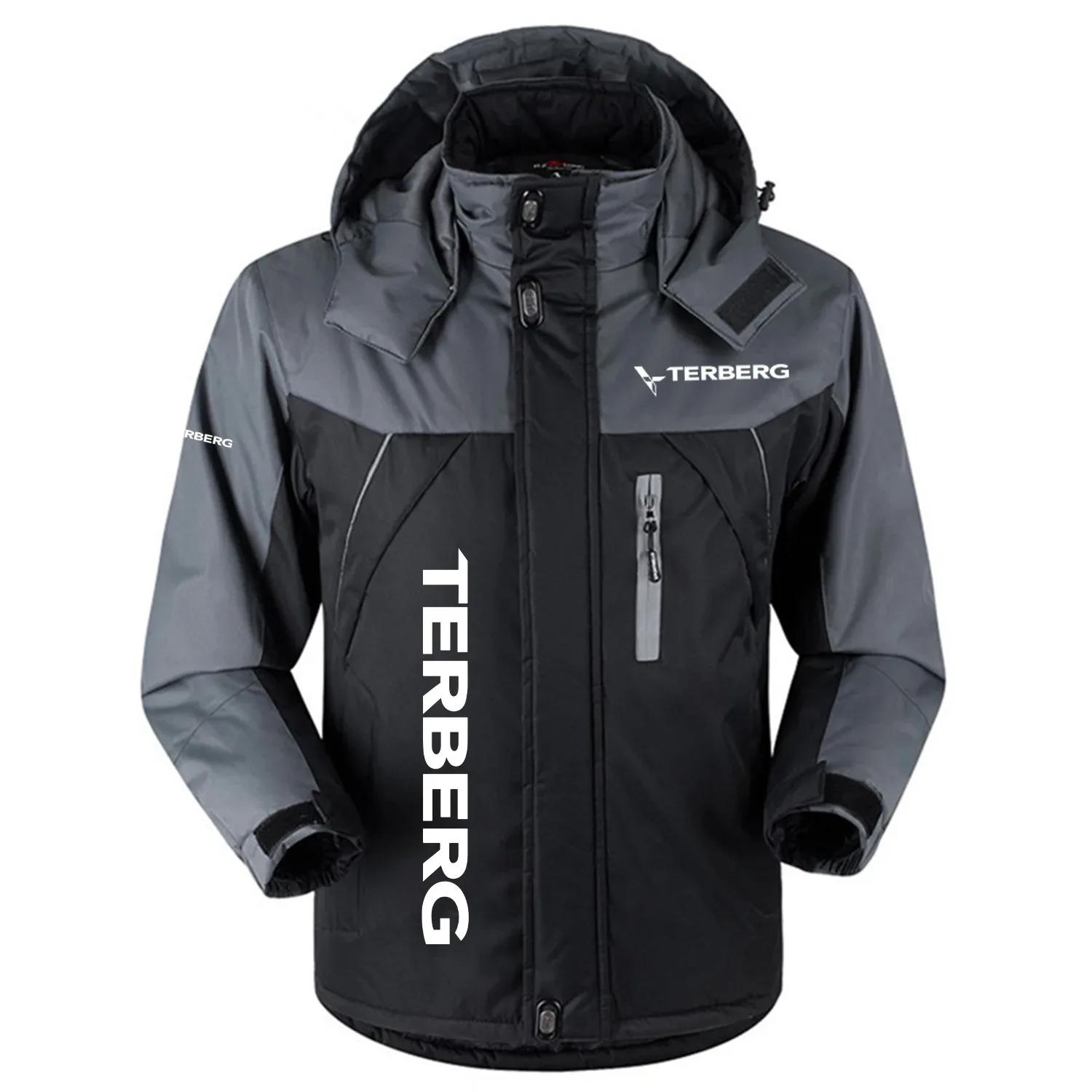 Terberg Exclusive Logo Outdoor Charging Suit Plush Thickened Cold Proof Wind Proof Waterproof Jacket Detachable Hood MFYTHCJ241112TBZ