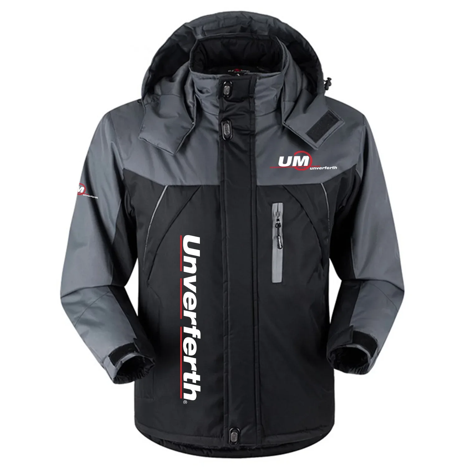 Unverferth Exclusive Logo Outdoor Charging Suit Plush Thickened Cold Proof Wind Proof Waterproof Jacket Detachable Hood MFYTHCJ241112UFZ