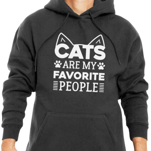 Cats Are My Favorite People Hoodie – Dark Grey
