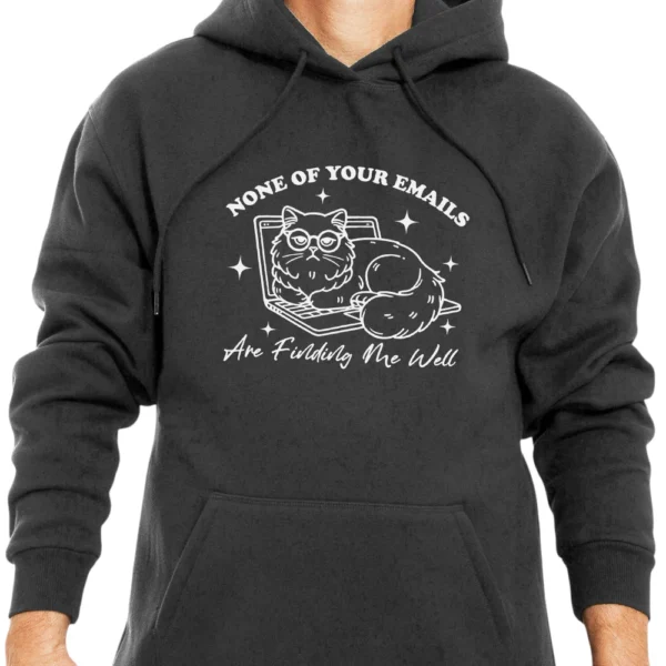 None Of Your Emails Hoodie – Dark Grey