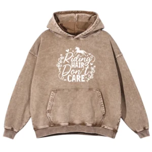 Riding Hair Don't Care Washed Pullover Hoodie - Sand