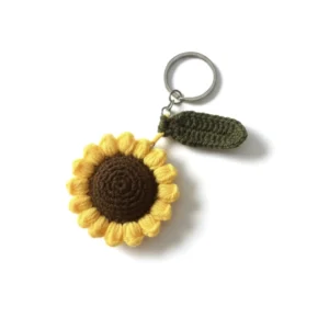 Handcrafted Crochet Sunflower Keychain - Pocket Treasure