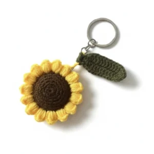 Handcrafted Crochet Sunflower Keychain2