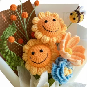 Handmade Crochet Everlasting Smile Bouquet2