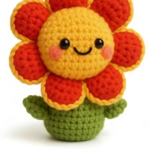 Handmade Crochet Flower Plush2