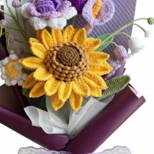 Handmade Crochet Flowers Regal Bloom Bouquet – Timeless Gift2