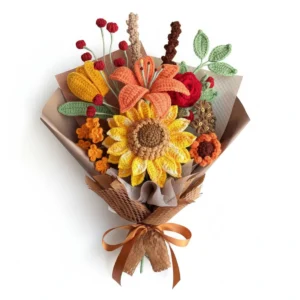 Premium Crochet Sunflower Bouquet Handmade